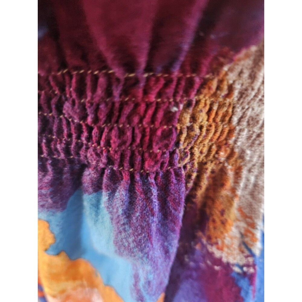 Soft Surroundings Colorful Button Down Blouse M Painters Pallet 100% Cotton - Picture 5 of 7